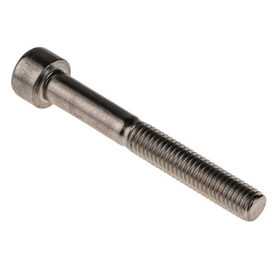 RS PRO Plain Stainless Steel Hex Socket Cap Screw, DIN 912, M5 x 40mm
