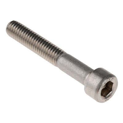 RS PRO Plain Stainless Steel Hex Socket Cap Screw, DIN 912, M6 x 40mm