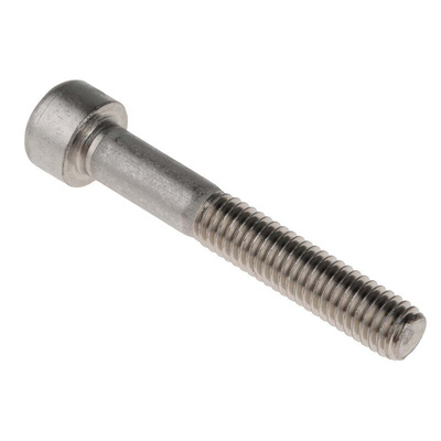 RS PRO Plain Stainless Steel Hex Socket Cap Screw, DIN 912, M6 x 40mm