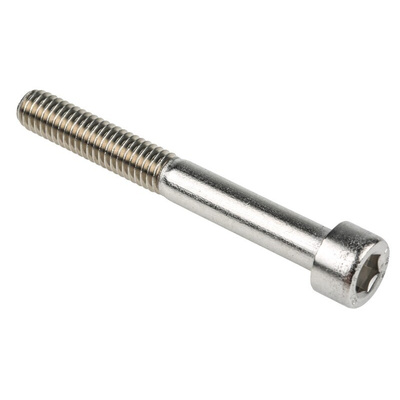 RS PRO Plain Stainless Steel Hex Socket Cap Screw, DIN 912, M6 x 50mm