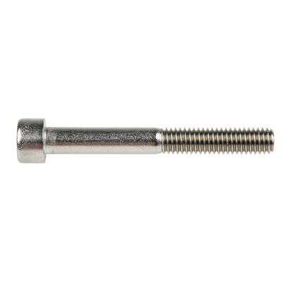 RS PRO Plain Stainless Steel Hex Socket Cap Screw, DIN 912, M6 x 50mm