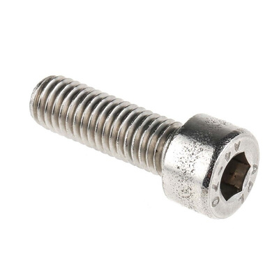 RS PRO Plain Stainless Steel Hex Socket Cap Screw, DIN 912, M8 x 25mm