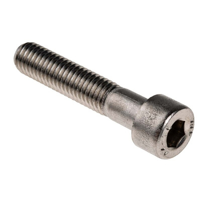 RS PRO Plain Stainless Steel Hex Socket Cap Screw, DIN 912, M8 x 40mm