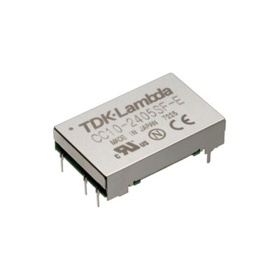 TDK-Lambda CC-E DC-DC Converter, 12V dc/ 1A Output, 4.5, 9 V dc Input, 10W, Through Hole, +85°C Max Temp -40°C Min Temp