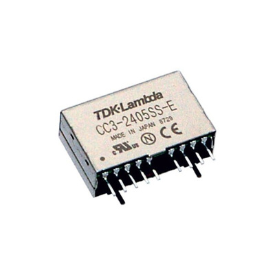 TDK-Lambda CC-E DC-DC Converter, 12V dc/ 0.25A Output, 4.5, 9 V dc Input, 3W, Through Hole, +85°C Max Temp -40°C Min