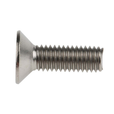 RS PRO Plain Stainless Steel Hex Socket Countersunk Screw, DIN 7991, M5 x 16mm