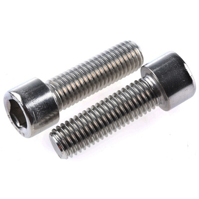 RS PRO Plain Stainless Steel Hex Socket Cap Screw, DIN 912, M12 x 40mm