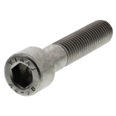 RS PRO Plain Stainless Steel Hex Socket Cap Screw, DIN 912, M10 x 50mm