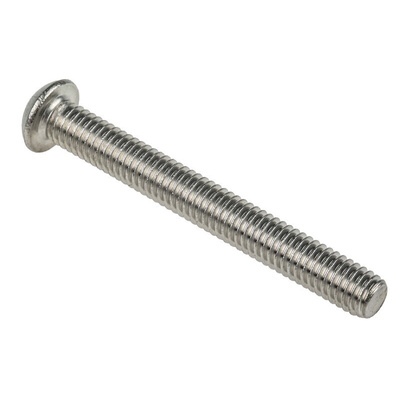 RS PRO Plain Stainless Steel Hex Socket Button Screw, ISO 7380, M6 x 50mm