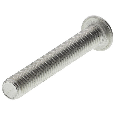 RS PRO Plain Stainless Steel Hex Socket Button Screw, ISO 7380, M6 x 40mm