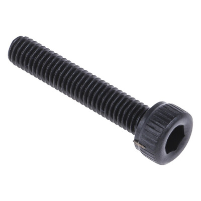 RS PRO M3 x 16mm Hex Socket Cap Screw Black, Self-Colour Steel