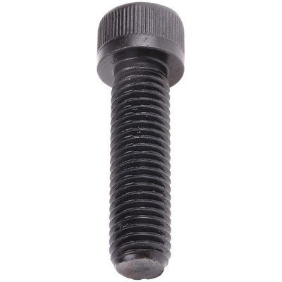 RS PRO M12 x 45mm Hex Socket Cap Screw Black, Self-Colour Steel
