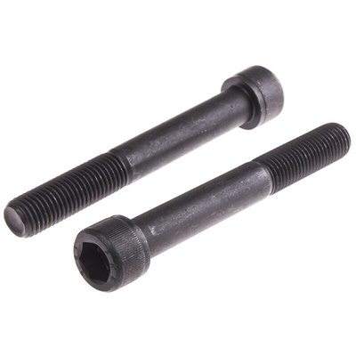 RS PRO M16 x 120mm Hex Socket Cap Screw Black, Self-Colour Steel