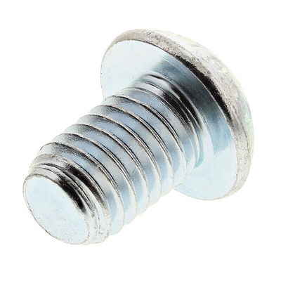 RS PRO Bright Zinc Plated Steel Hex Socket Button Screw, ISO 7380, M8 x 12mm
