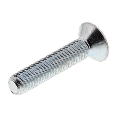 RS PRO M5 x 25mm Hex Socket Countersunk Screw Bright Zinc Plated Steel