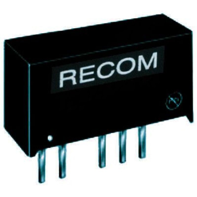 Recom RB DC-DC Converter, 12V dc/ 84mA Output, 4.5 → 5.5 V dc Input, 1W, Through Hole, +85°C Max Temp -40°C Min