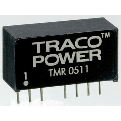 TRACOPOWER TMR 2 DC-DC Converter, 3.3V dc/ 500mA Output, 36 → 75 V dc Input, 2W, Through Hole, +85°C Max Temp
