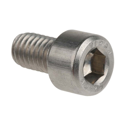 RS PRO Plain Stainless Steel Hex Socket Cap Screw, DIN 912, M6 x 10mm