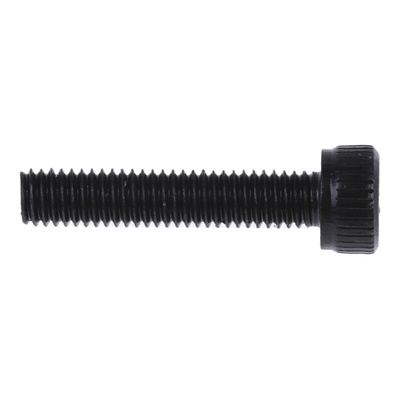 RS PRO Black, Self-Colour Steel Hex Socket Cap Screw, DIN 912, M3 x 15mm