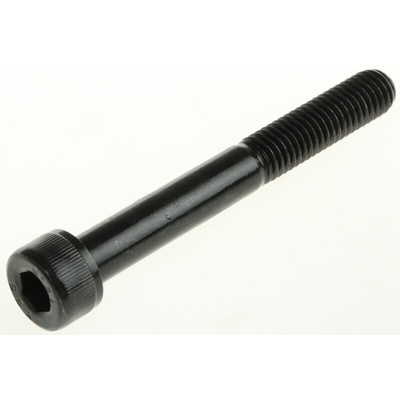 RS PRO Black, Self-Colour Steel Hex Socket Cap Screw, DIN 912, M8 x 65mm