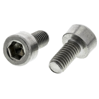 RS PRO Plain Stainless Steel Hex Socket Cap Screw, DIN 912, M3 x 6mm