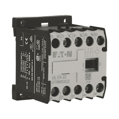 Eaton DILER Series Contactor, 240 V ac Coil, 4-Pole, 3 A, 2NO + 2NC, 400 V ac