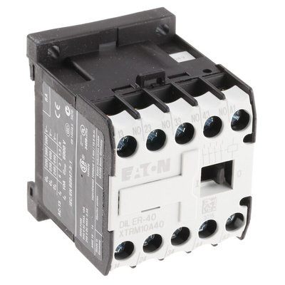 Eaton DILER Series Contactor, 24 V dc Coil, 4-Pole, 3 A, 4NO, 400 V ac
