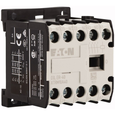 Eaton DILER Series Contactor, 230 V ac Coil, 10 A, 4NO, 400 V ac
