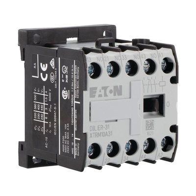 Eaton DILER Series Contactor, 230 V ac Coil, 3 A, 3NO + 1NC, 400 V ac