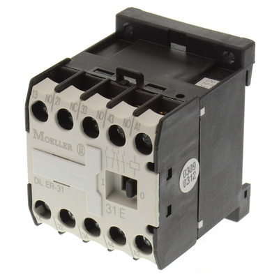 Eaton DILER Series Contactor, 230 V ac Coil, 3 A, 3NO + 1NC, 400 V ac