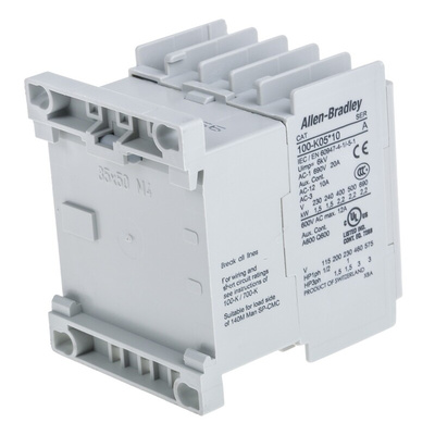 Allen Bradley 100K Series Contactor, 24 V dc Coil, 3-Pole, 5 A, 2.2 kW, 3NO, 690 V ac