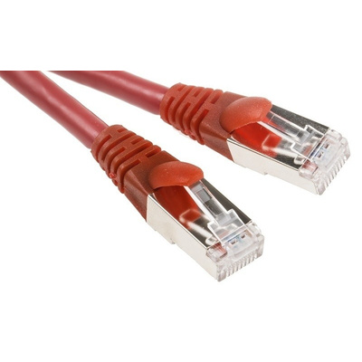 RS PRO Red Cat6 Cable F/UTP LSZH Male RJ45/Male RJ45, Terminated, 500mm