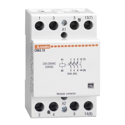 Lovato CN Series Contactor, 230 V ac Coil, 4-Pole, 30 A, 4NO, 4 kV