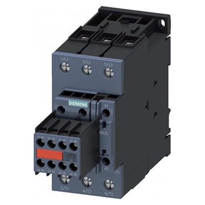 Siemens 3RT2 Series Contactor, 230 V ac Coil, 3-Pole, 50 A, 22 kW, 3NO, 690 V ac