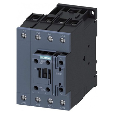 Siemens 3RT2 Series Contactor, 230 V ac Coil, 4-Pole, 60 A, 4NO, 690 V ac