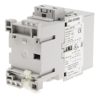 Allen Bradley 100C Series Contactor, 24 V ac Coil, 3-Pole, 30 A, 15 kW, 3NO, 690 V ac