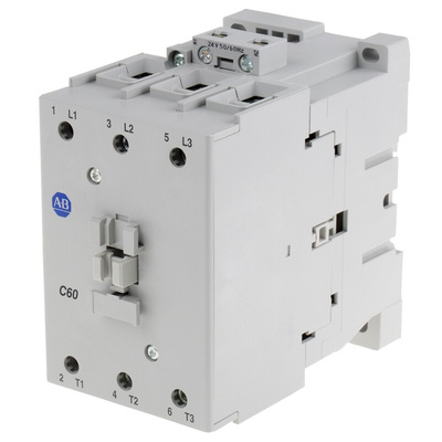Allen Bradley 100C Series Contactor, 24 V ac Coil, 3-Pole, 60 A, 32 kW, 3NO, 690 V ac