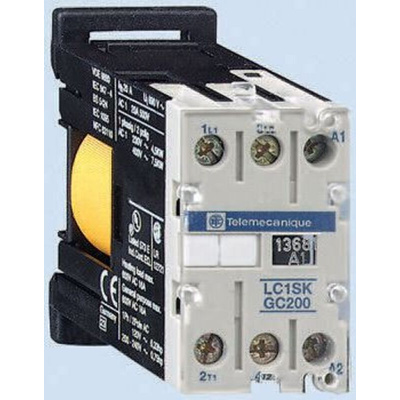 Schneider Electric LC1S Series Contactor, 110 V ac Coil, 2-Pole, 6 A, 2.2 kW, 2NO, 690 V ac