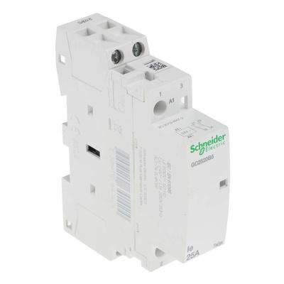 Schneider Electric GC25 Series Contactor, 24 V ac Coil, 2-Pole, 25 A, 2NO, 250 V ac