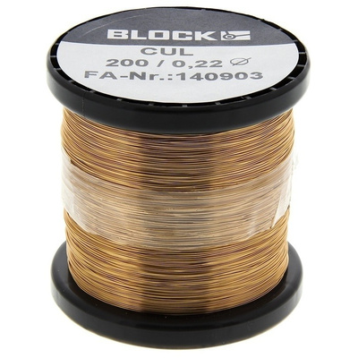 Block Single Core 0.22mm diameter Copper Wire, 429m Long