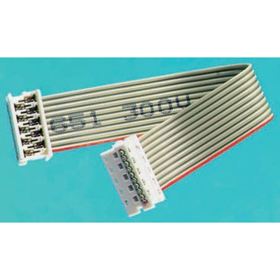 Molex PVC 100mm, Female IDT to Female IDT, 14 Ways, Ribbon Cable Assembly