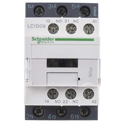 Schneider Electric LC1D Series Contactor, 400 V ac Coil, 3-Pole, 9 A, 4 kW, 3NO, 690 V ac
