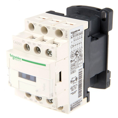 Schneider Electric CAD Series Contactor, 10 A, 5NO, 690 V ac