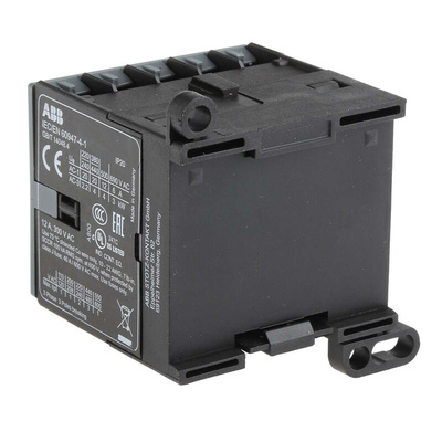 ABB B Series Contactor, 24 V ac Coil, 3-Pole, 9 A, 4 kW, 3NO, 690 V ac