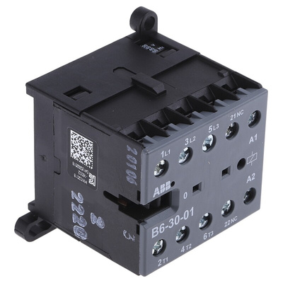 ABB B Series Contactor, 230 V ac Coil, 3-Pole, 9 A, 4 kW, 3NO, 690 V ac