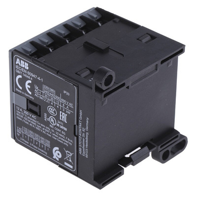 ABB B Series Contactor, 230 V ac Coil, 3-Pole, 9 A, 4 kW, 3NO, 690 V ac