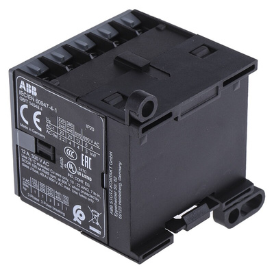ABB B Series Contactor, 24 V dc Coil, 3-Pole, 9 A, 4 kW, 3NO, 690 V ac