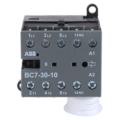 ABB B Series Contactor, 24 V dc Coil, 3-Pole, 9 A, 5.5 kW, 3NO, 690 V ac