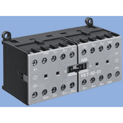ABB VB Series Contactor, 240 V ac Coil, 3-Pole, 9 A, 4 kW, 3NO, 690 V ac