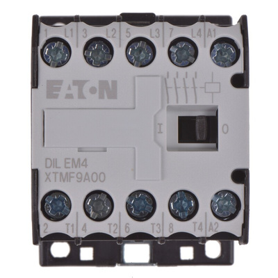 Eaton Contactor, 230 V ac Coil, 1-Pole, 9 A, 4 kW, 4NO, 400 V ac